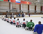 Андрей Строкин принял участие в просмотре контрольной игры на учебно-тренировочном сборе ветеранов СВО и сборной команды России по хоккею-следж